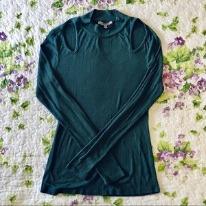 Open Shoulder Long Sleeve Top